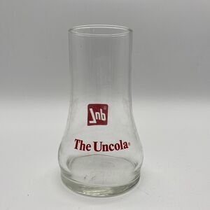 7 UP The Uncola Upside Down 16 Oz Clear Drinking Glass Vintage 7Up Circa 1970s